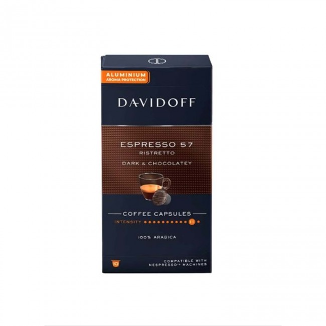 Davidoff Espresso 57 Ristretto Dark Chocolate Kapsül Kahve 10'lu Nespresso Davidoff Espresso 57 Ristretto Dark Chocolate Kapsül Kahve 10'lu Nespresso