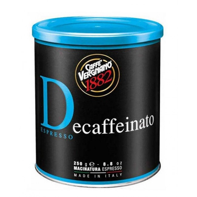 Caffe Vergnano Arabica Decaffeinated Espresso Coffee 250g