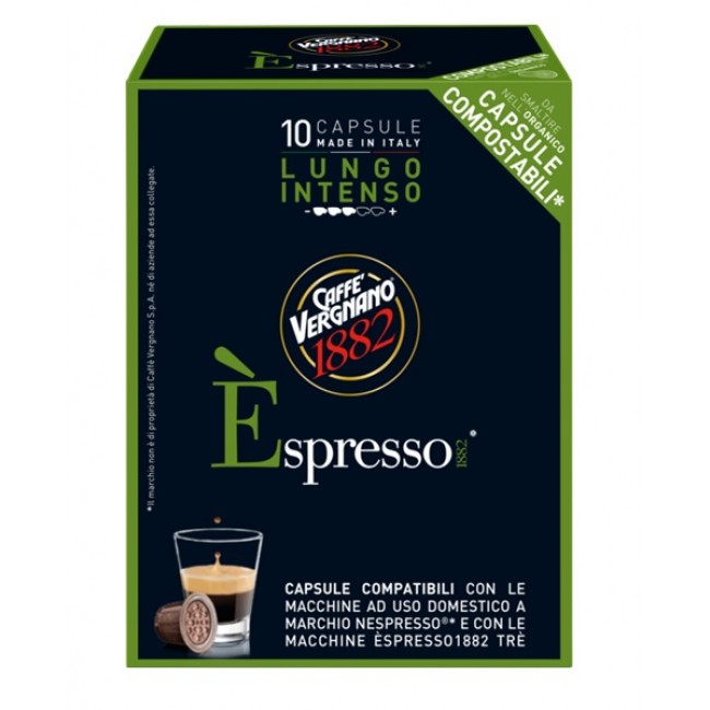 Caffe Vergnano Lungo Nespresso Uyumlu Kapsül Kahve 10 adet