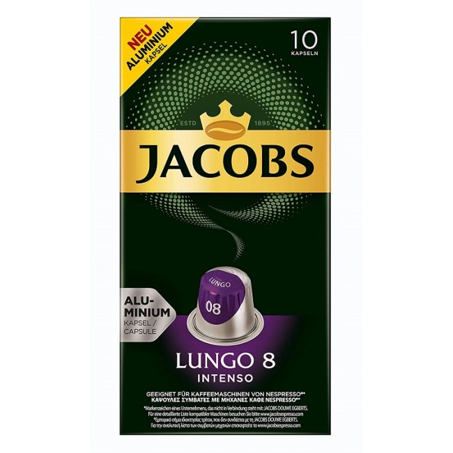 Jacobs Lungo Intenso Nespresso Uyumlu Kapsül Kahve 10 adet